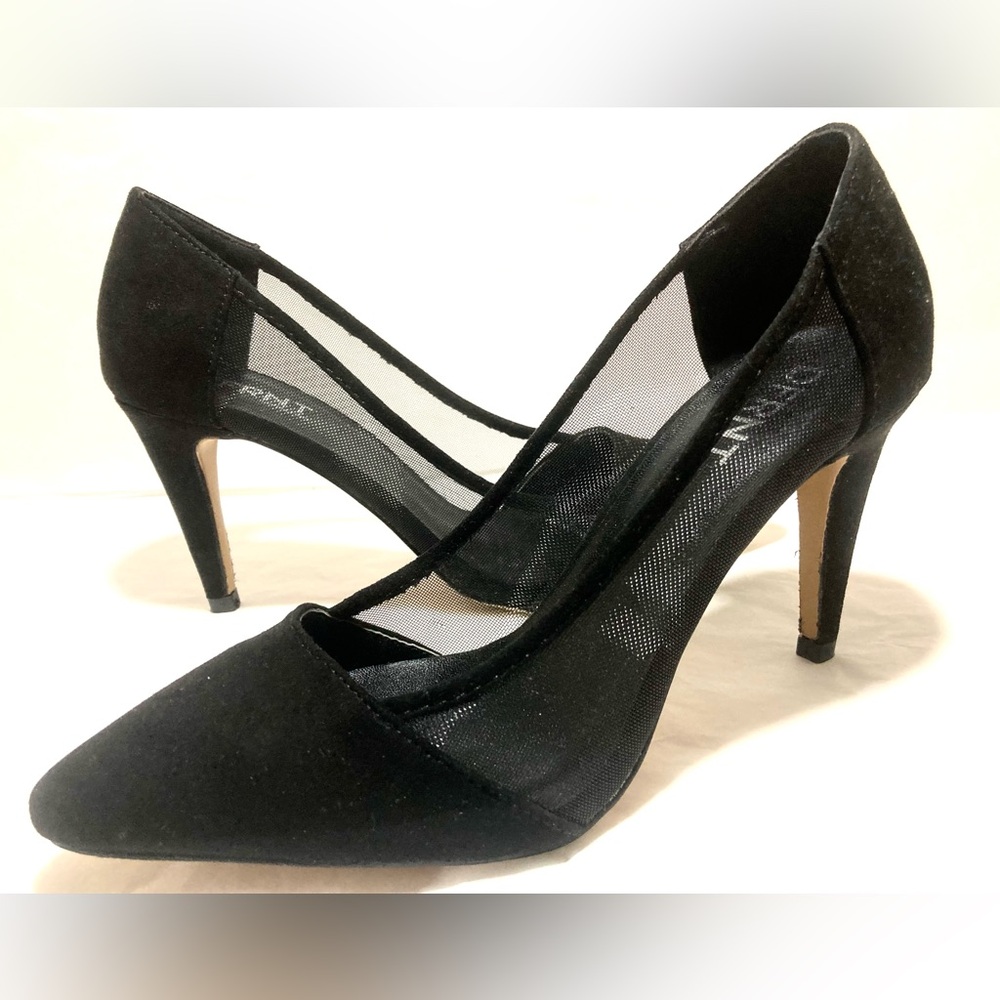 Dfrnt Collection Elegant Black Mesh Heels Size 37 Black